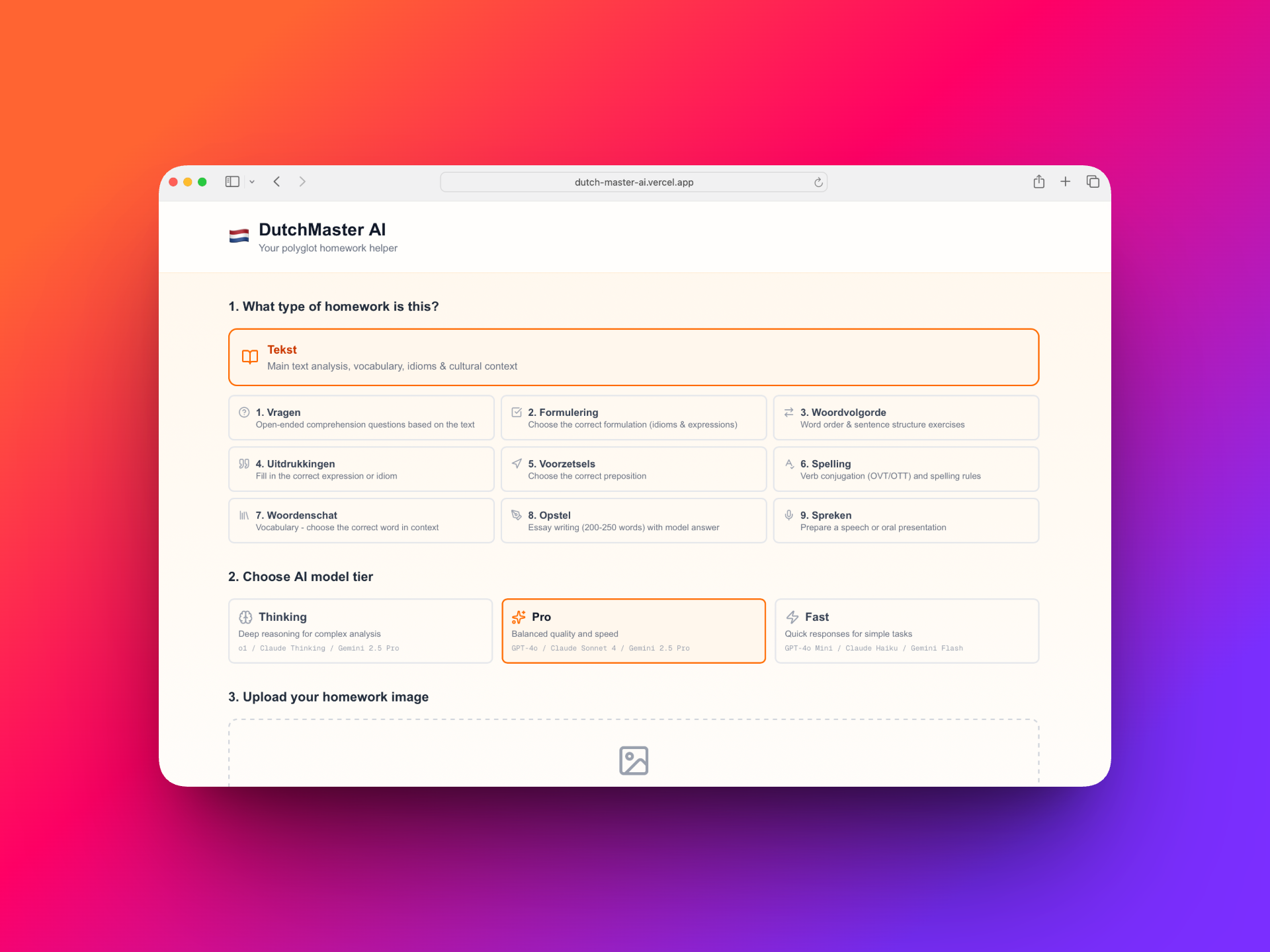 DutchMaster AI Application