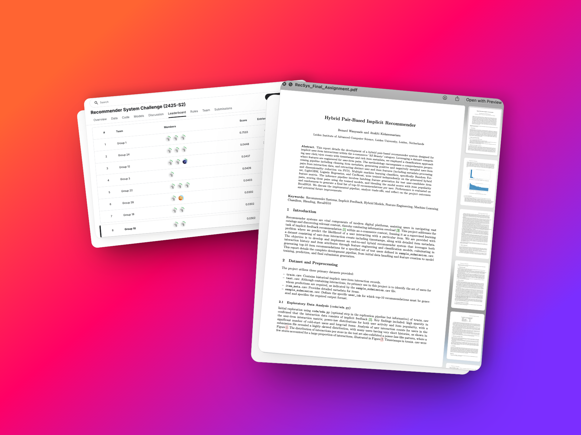 Visualization of Recommender System